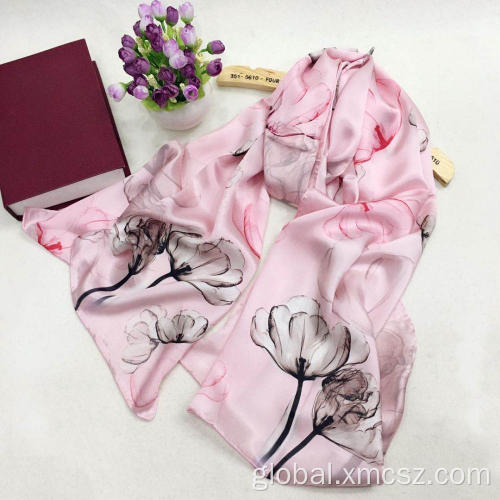 Cotton Satin Silk Scarves Customise silk luxury scarf Factory
